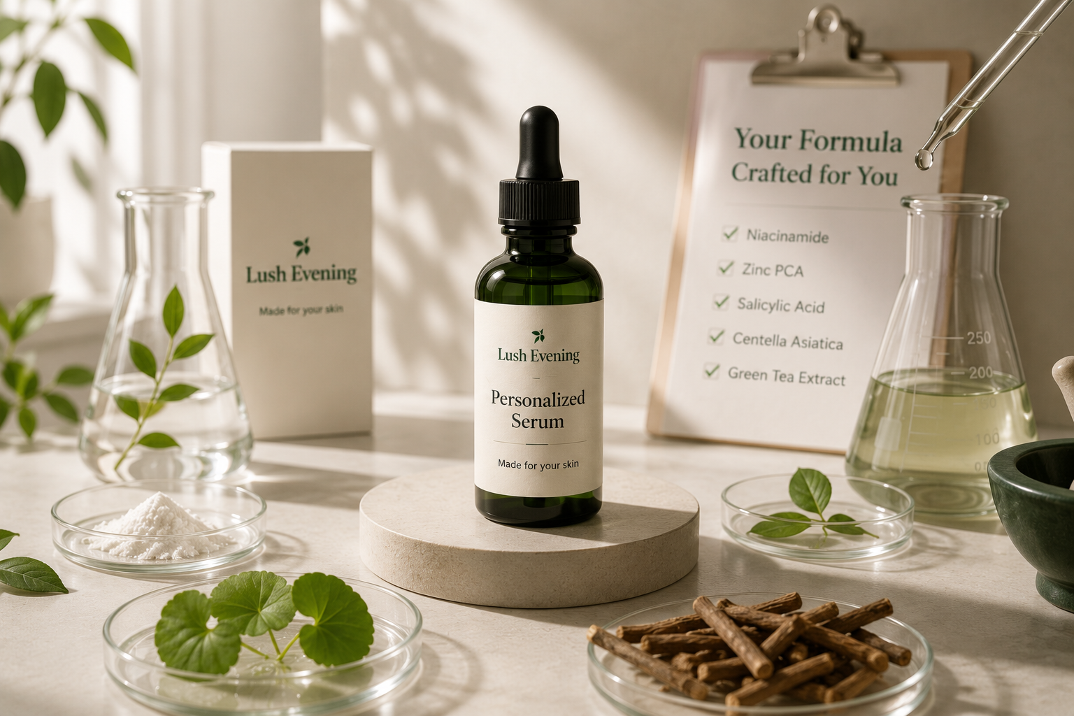 Crafting your formula – Lush Evening personalized serum